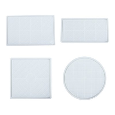 Large Rolling Tray Mold Rectangle Square Tray Mold Silicone Tray Mold with Edge