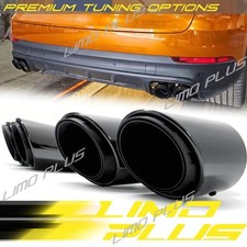 Gloss Black Stainless Steel Exhaust Tips For Porsche Cayenne E-hybrid 2019-2026 Gloss Black Stainless Steel Exhaust Tips For Porsche Cayenne E-hybrid 2019-2026