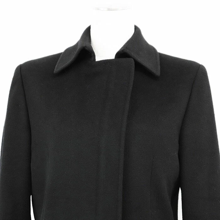 Gucci Cappotto Strain Collare Logo Fodera Cashmere Lana Melton Zip Manica Pelle Se