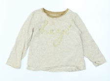Girls UK Size 12-18 Months NEXT Brown Basic T-Shirt