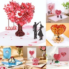 3D Pop Up Romantic Love Anniversary Valentines Greetings Card Gifts For Her Him