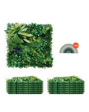 Uimoso Artificial Grass Wall Panels 12PCS 20 x 20 inch 3D Greenery Decor Privacy