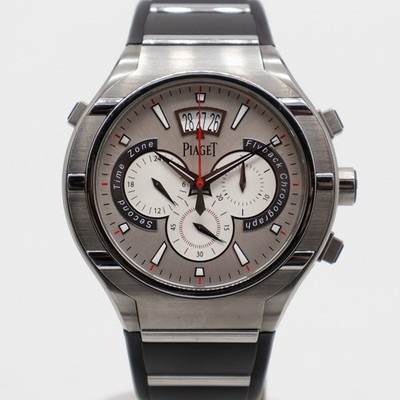 Piaget Polo Flyback GMT Chronograph 45mm Silver Dial Titanium P10534 G0A34001