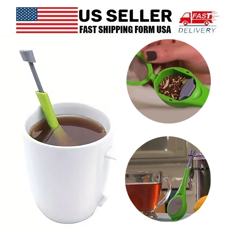 Silicone Tea Infuser Strainer – Loose Leaf Steeper & Herbal Spice Infusion Tool Foto 2 de 4