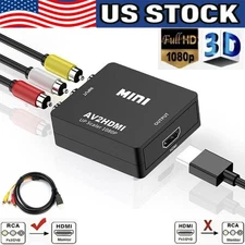 1080P HDMI Male to 3 RCA S-video AV Audio Cable Cord Adapter for TV HDTV DVD US