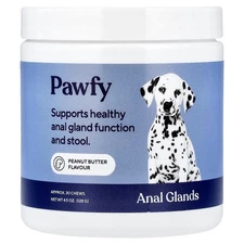 Anal Glands, 6 Months+, Peanut Butter, 30 Chews, 4.5 oz (128 g)
