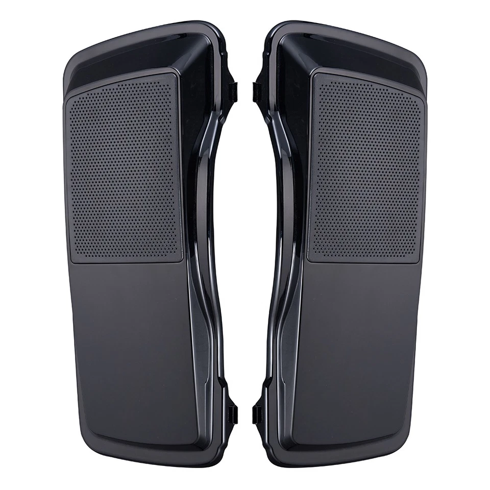Tapas de altavoz alforja Advanblack negra perla para Harley Street Road Glide Foto 2 de 4