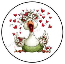 FUNNY GOOSE HEARTS VALENTINES DAY ENVELOPE SEALS LABELS STICKERS PARTY FAVORS