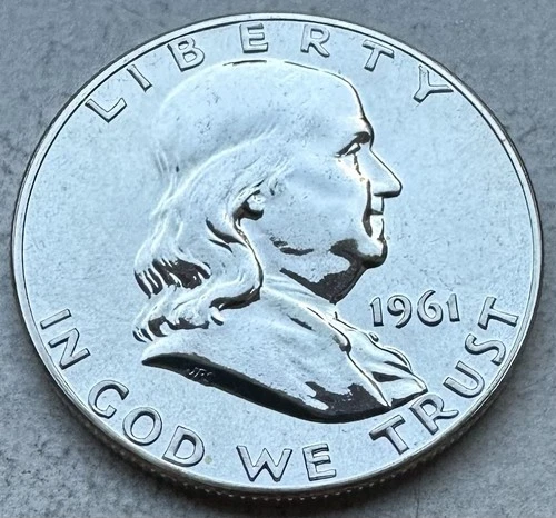 1961 Proof Franklin Half Dollar 90% Silver-INV#8469