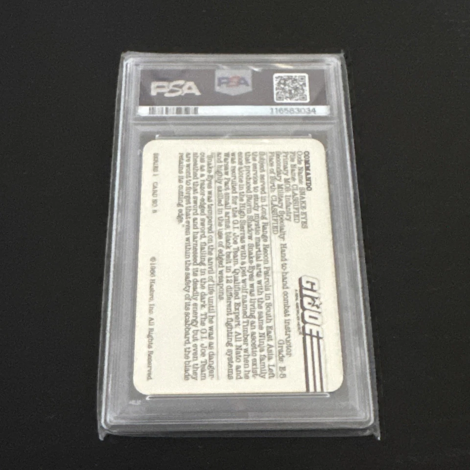 1986 Hasbro G.I. Joe #8 Snake-Eyes PSA 10 - Image 2 of 2
