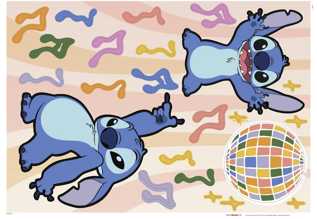 Set De Pegatinas De Pared Disney Lilo & Stitch 50x70cm 23 Piezas