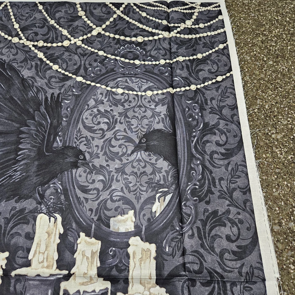 Candelabra Panel 23x42 Cerrito Creek Northcott Halloween Pumpkin Raven - Image 3 of 4