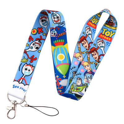 Toy Story Movie Characters Themed Blue ID Badge Holder Lanyard