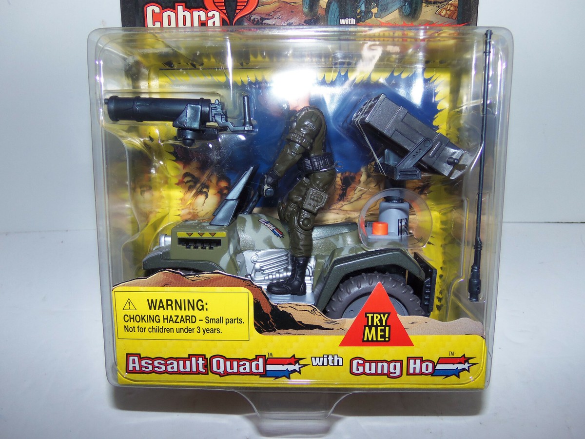GI Joe vs Cobra 2002 Hasbro Assault Quad Vehicle with Gung Ho