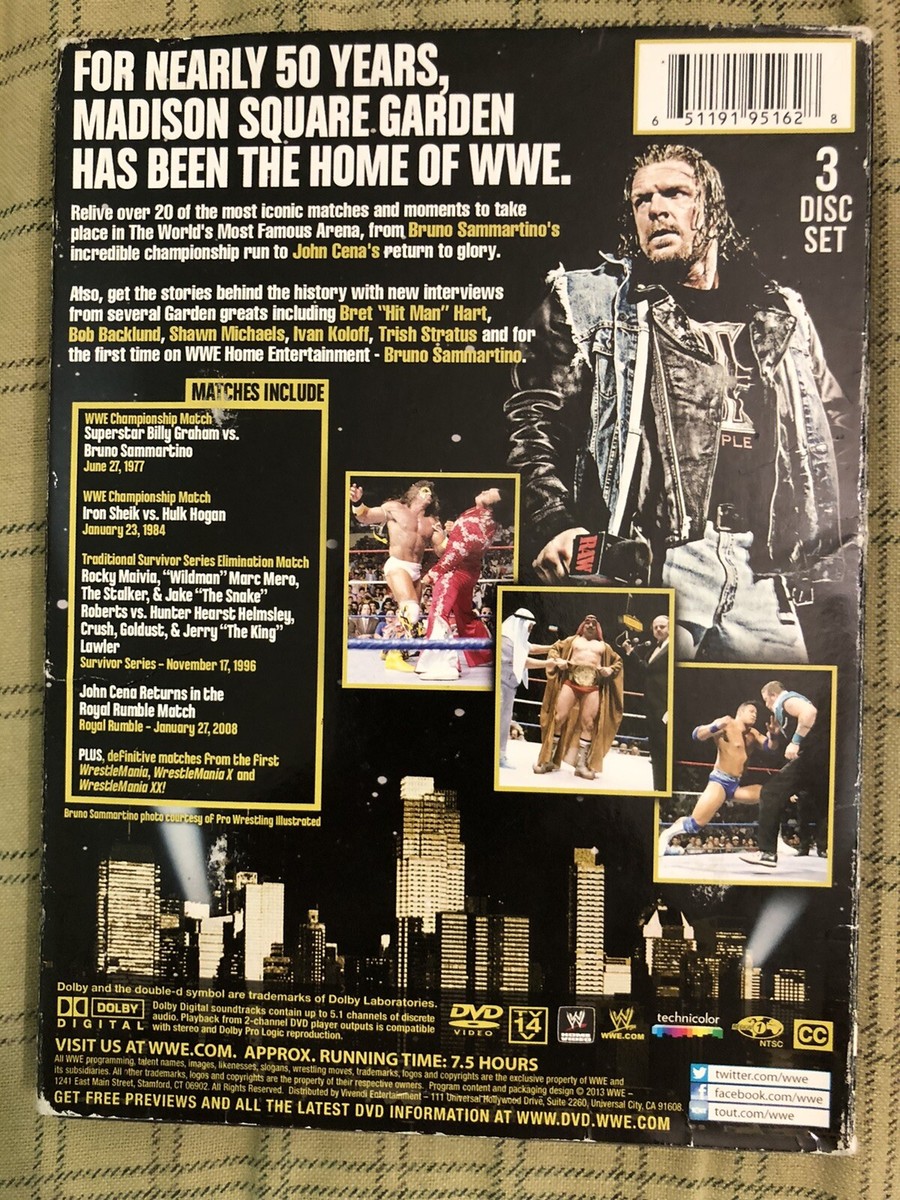 WWE THE BEST OF WWE AT MADISON SQUARE GARDEN DVD, 3-DISC SET