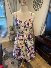 J Crew multicolor floral spaghetti strap sundress w/ pockets size 2