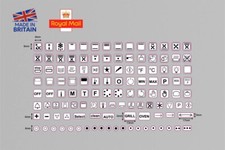 119 small assorted oven symbols decals stove stickers for oven cooker & range