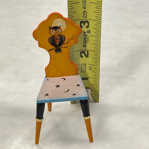 Dollhouse Miniature Artisan Hemy Eppich Halloween Table Chairs Witch Owl Design - 第 21/22 張圖片