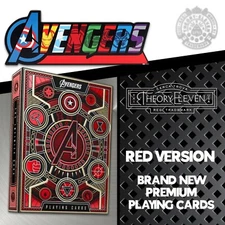 AVENGERS RED EDITION THE INFINITY SAGA THEORY 11 PLAYING CARDS MARVEL SAGA NEW