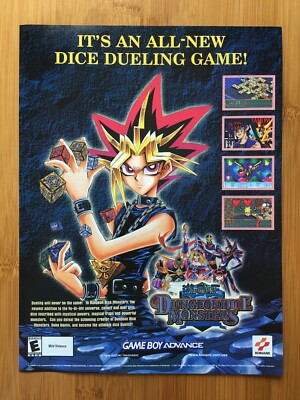 Yu-Gi-Oh! Dungeon Dice Monsters GBA 2003 Vintage Print Ad/Poster
