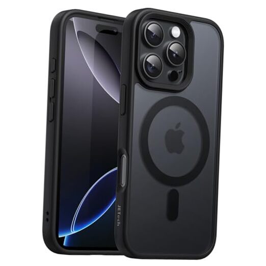 Magnetic Case for iPhone 16 Pro 6.3-Inch Compatible with MagSafe, Black