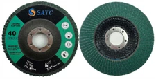 SATC 20Pcs Ceramic Flap Discs 4.5"x 7/8" Sanding Disc T29 Grinding Wheel 40 Grit