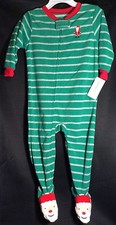 NWT Toddler Carter's Santa Claus Fleece Footie Pajamas 18m Christmas Holiday PJ