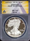 2005-W $1 Silver American Eagle PF 70 DCAM ANACS # 7668251 + Bonus