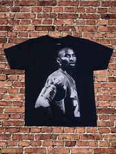 RARE !! Adidas Kobe Bryant T-Shirt Full Face Short Sleeve Black Mamba Men Size L