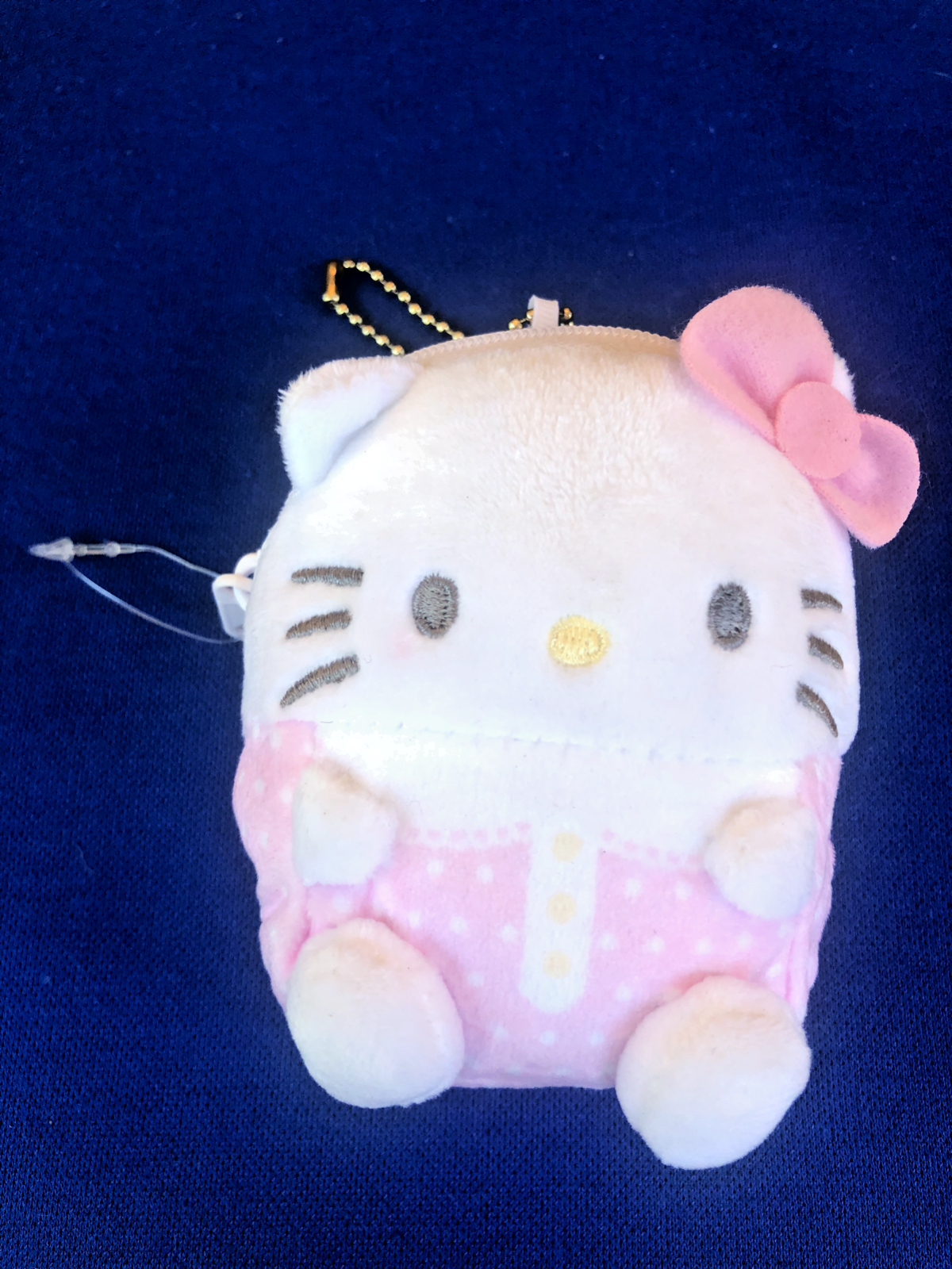 일본 산리오 헬로 키티 퍼리 핑크 드레스 플러시 키 코인 파우치 백 지갑 마스코트-Freehip.co.kr