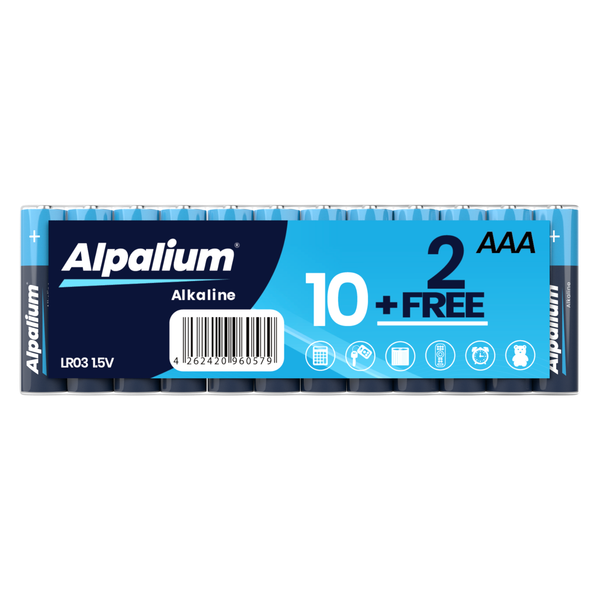 Aaa Batterien LR03 Alkaline 12Er Pack MarkenqualitäT 1,5V Alpalium Batterie Aaa-image