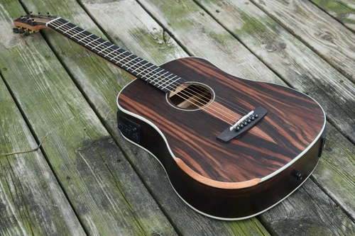 Mini Acoustic Guitar 36'' Travel Series Ebony Wood With the Bag
