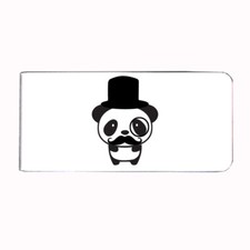 Metal Money Clip Bills Card Metal Holder Clip Rectangle Cool Mustache D2