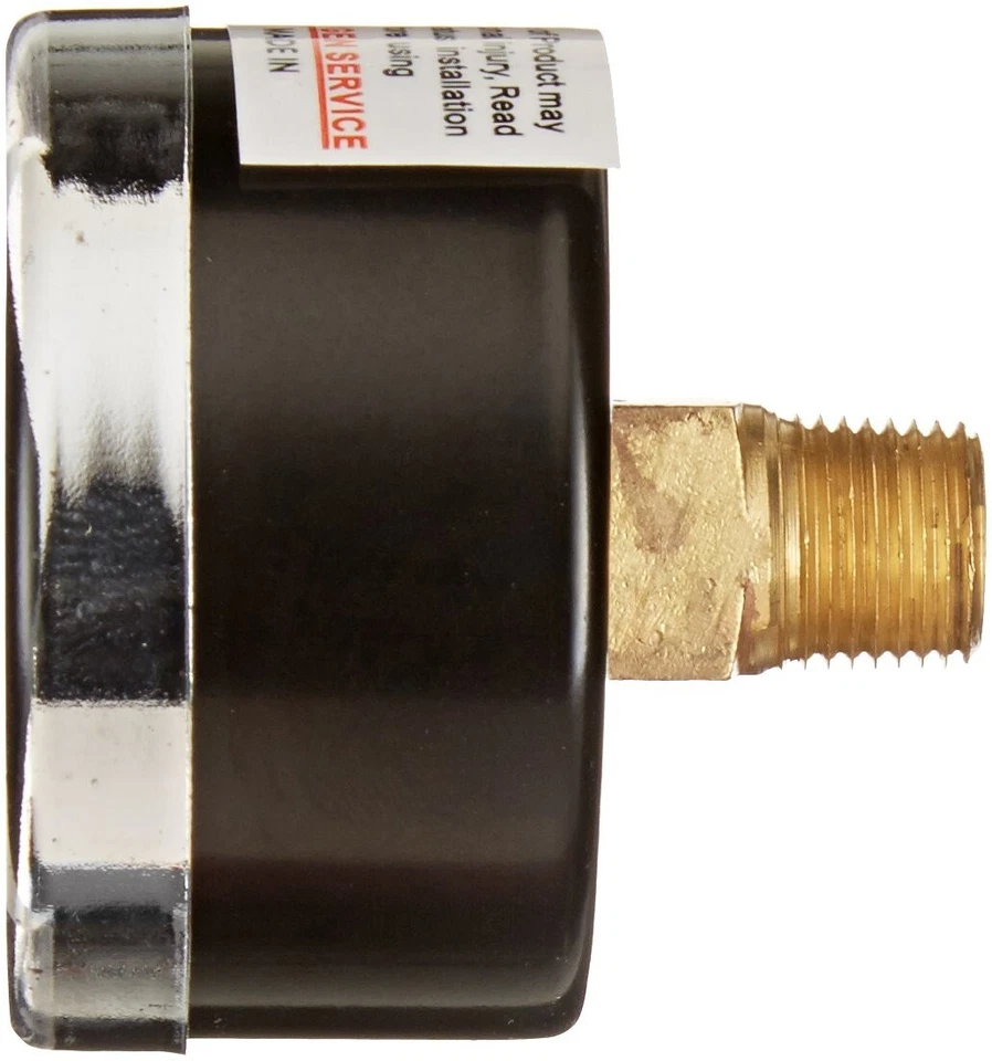 Heavy Duty Air Compressor Pressure Gauge 0-200 PSI 1/4 NPT Back Mount 2" Dial - Image 2 of 2