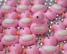 DUCKS 8 PIECES MINI DUCKS PINK BABY SHOWER FAVORS ICE CUBE GAME RECUERDOS DUCKY