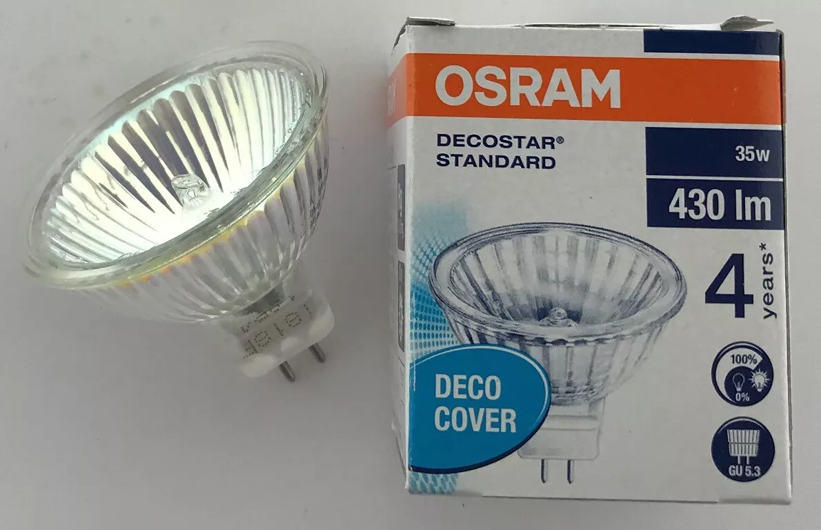 2 x Osram Halogen 35W GU5,3 12V 36° 44865 WFL Decostar 35 Watt Lampe