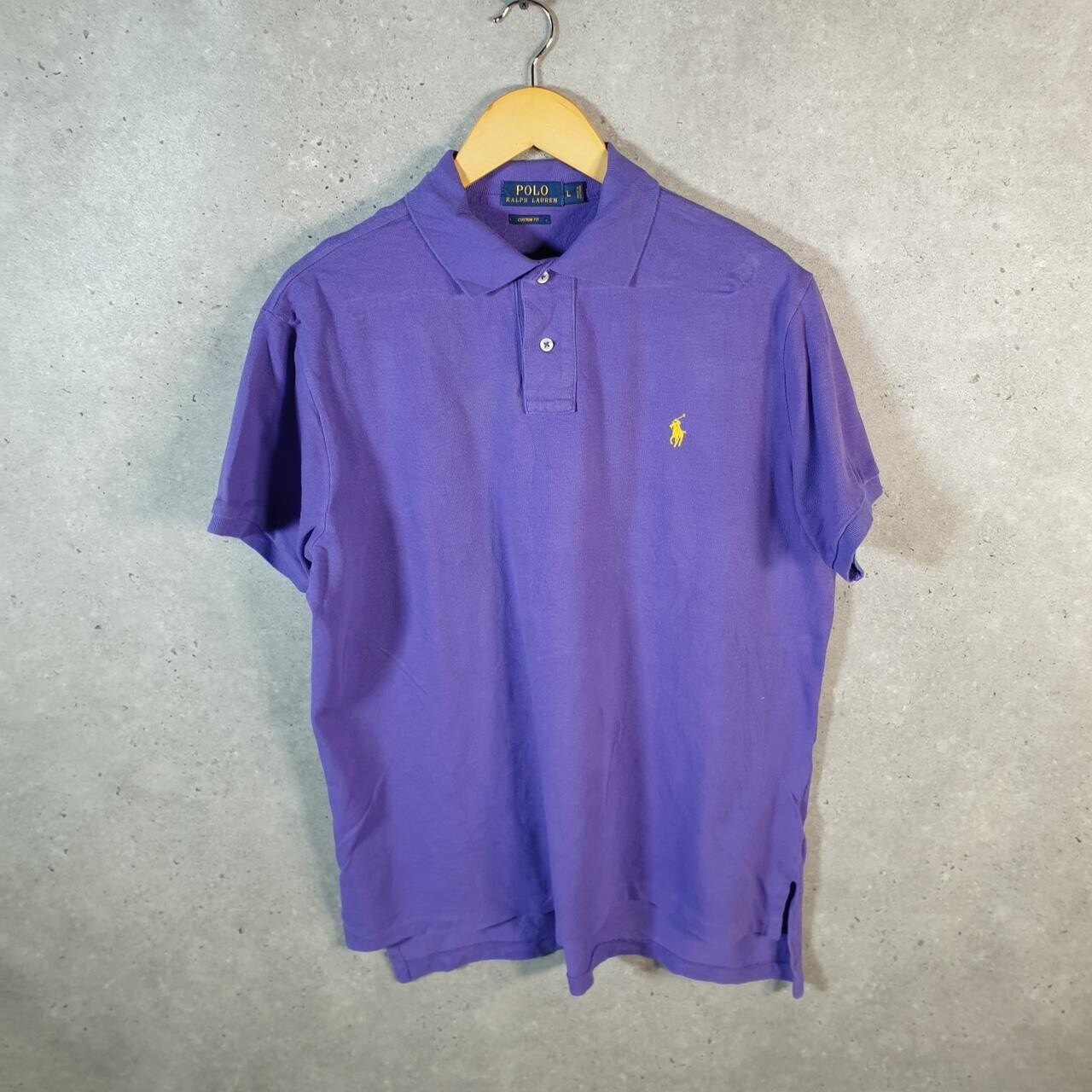 Polo Ralph Lauren vintage uomo grande viola vestibilità personalizzata ricamata pony