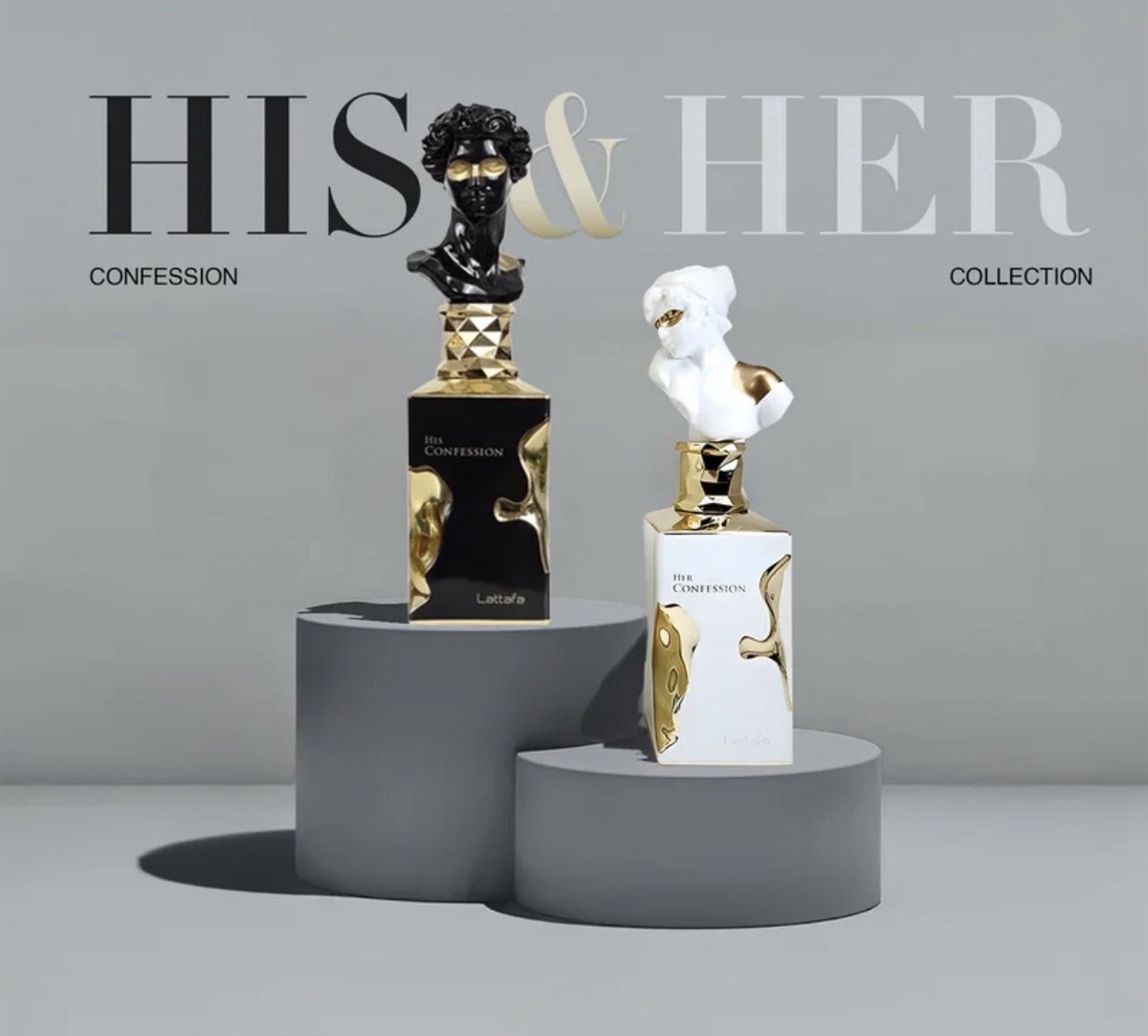 LATTAFA COMBO SET HIS & HER CONFESSION & EAU DE PARFUM 3.4 FL.OZ