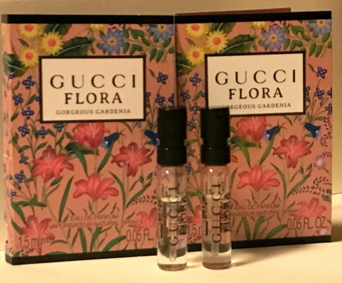 2x GUCCI Flora Gorgeous Gardenia Eau De Parfum EDP Sample Spray