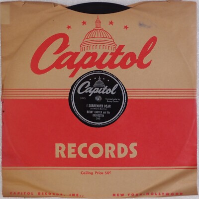 BENNY CARTER: Malibu / I Surrender Dear US  48 Capitol 200 Jazz 78 E Superb!
