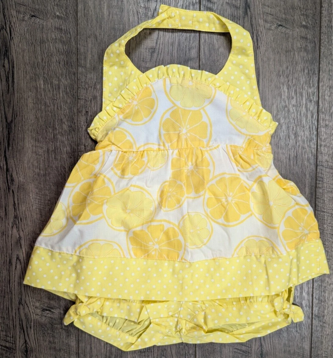 Baby Girl Clothes New Gymboree 18-24 Month Lemon Dot 2pc Sunny Citrus Outfit