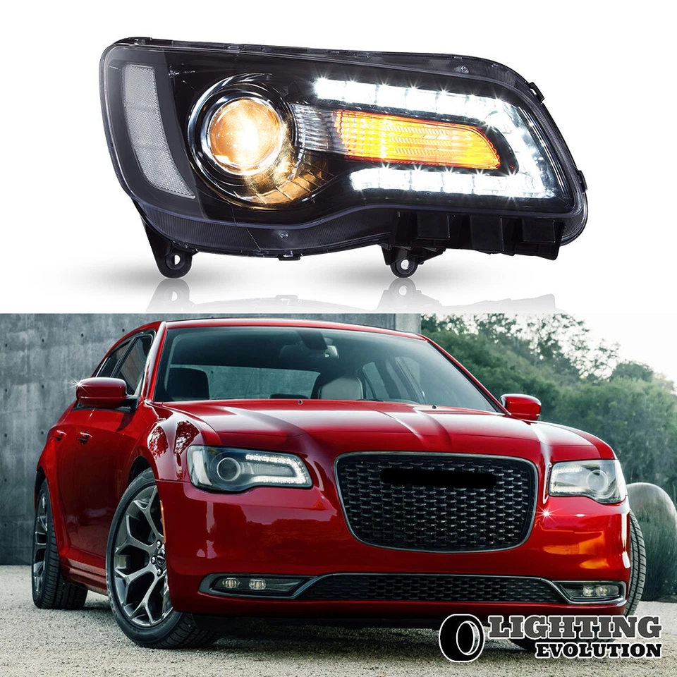 VLAND LED Projector Headlights For 2011-2023 Chrysler 300 Left+Right Assembly - Image 2 of 4
