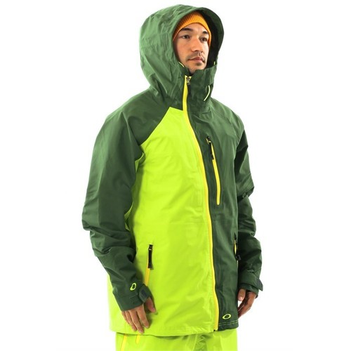 $500 NEW Oakley Primed 30K Waterproof Shell Jacket Ski Snowboard Men S Green - Picture 2 of 12