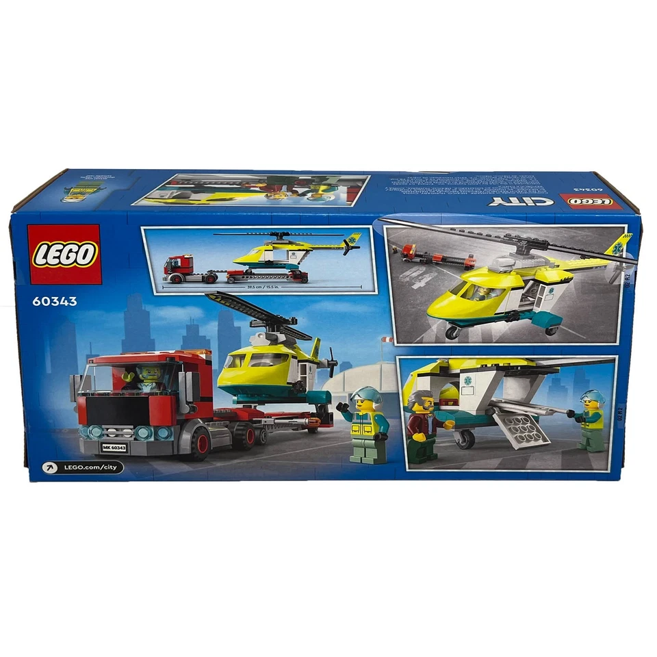 Sealed New in Box LEGO CITY Rescue Helicopter Transport 60343 - Image 2 of 2