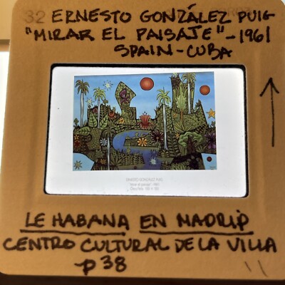 Ernesto Gonzalez Puig  Mirar El Paisaje   Spanish Modern Art 35mm Slide HABANA