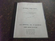 LB MODEL POWER BROOM PARTS MANUAL