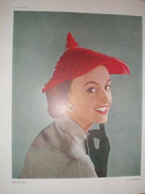 The Red Hat W J Pilkington Kunstfoto 1955