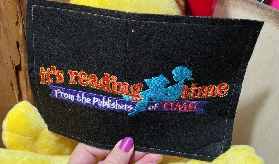 It’s Reading Time 15" Yellow Bookworm Plush Book W/ Margaret Fuller Quote EUC - Image 3 of 4
