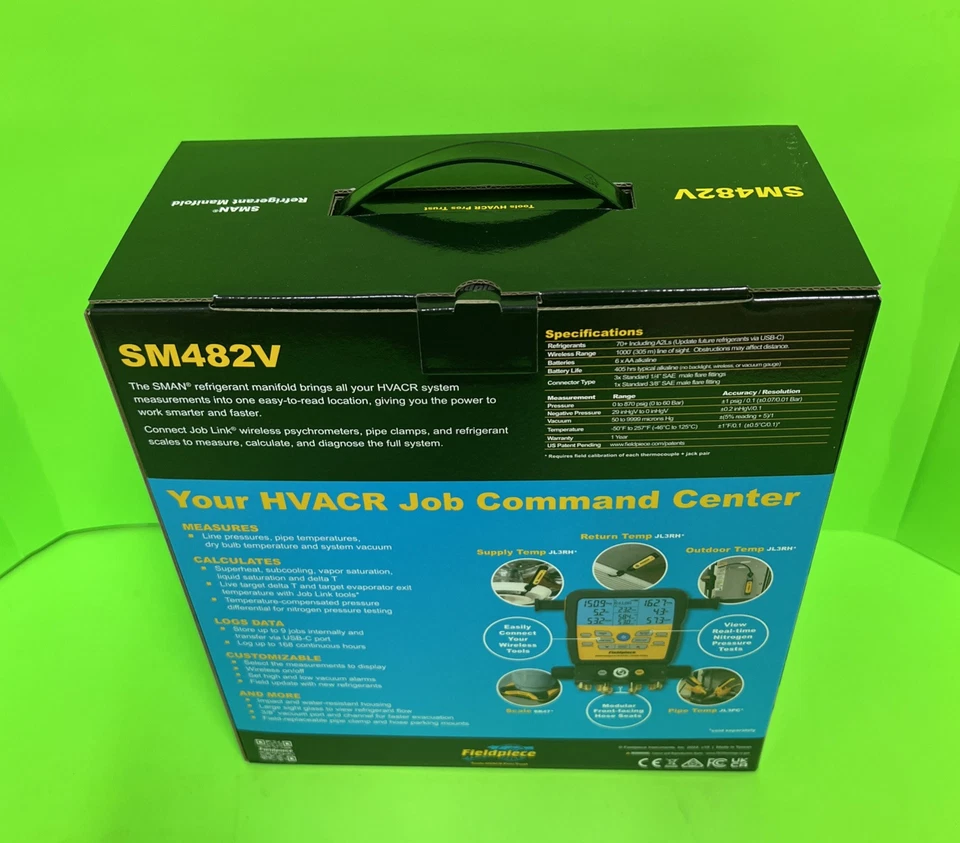 NOVO!! Coletor de refrigerante sem fio Fieldpiece SM482V SMAN (4 portas)**FRETE GRÁTIS** - Imagem 2 de 3