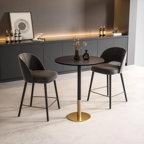 Elegant Decor Ronan 31.5" Pub Table in Black - Picture 4 of 7